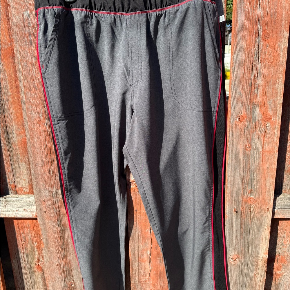 Cherokee infinity scrub stretch Pants with Red Trim XL